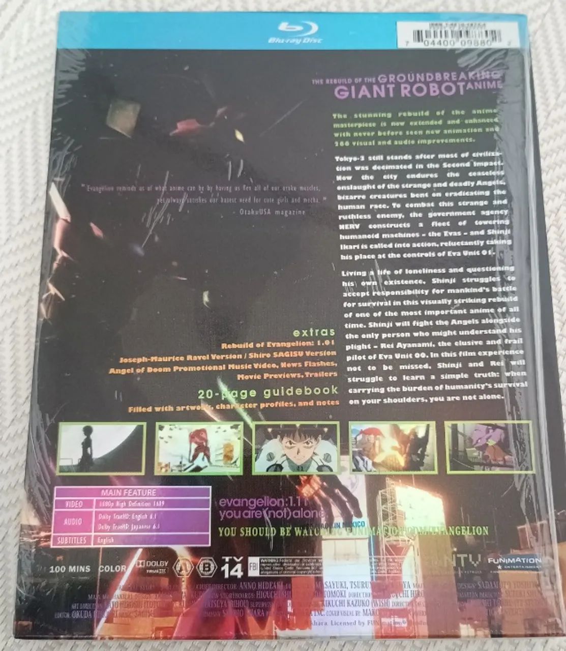 Bluray Evangelion 1 Special Edition Digipak  -Não tem áudio e nem legenda em português - Foto 3