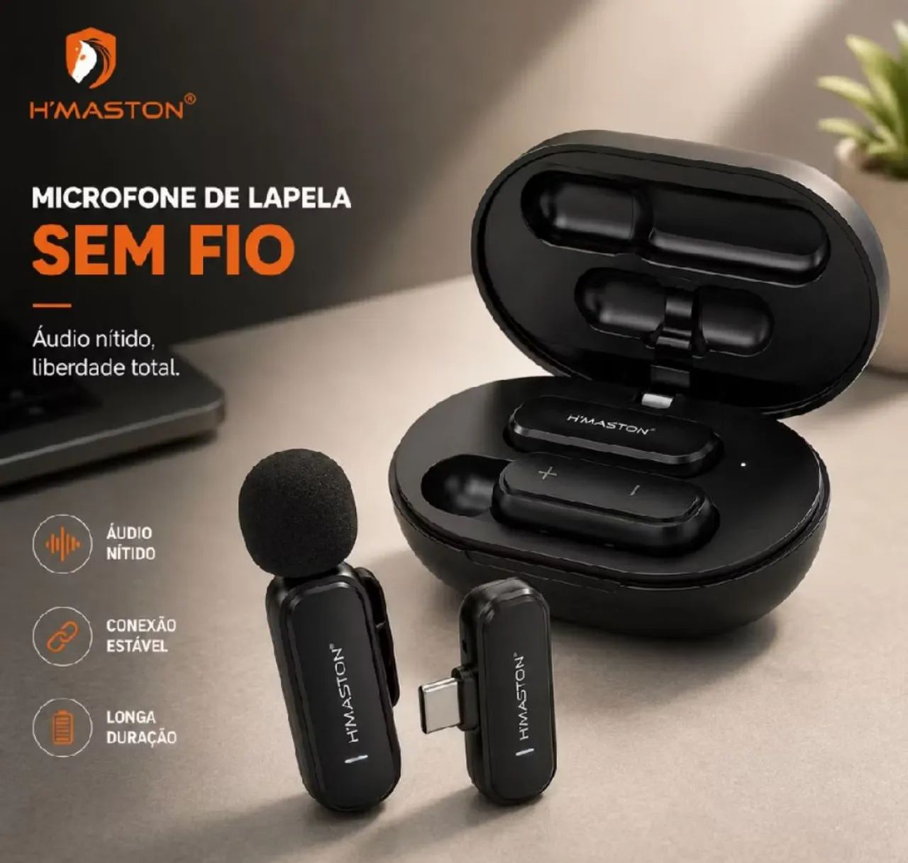 Microfone lapela sem fio - Foto 4