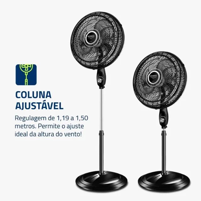NOVO | VENTILADOR 220V de Coluna Mondial Super Turbo 40cm 8 Pás - Foto 6
