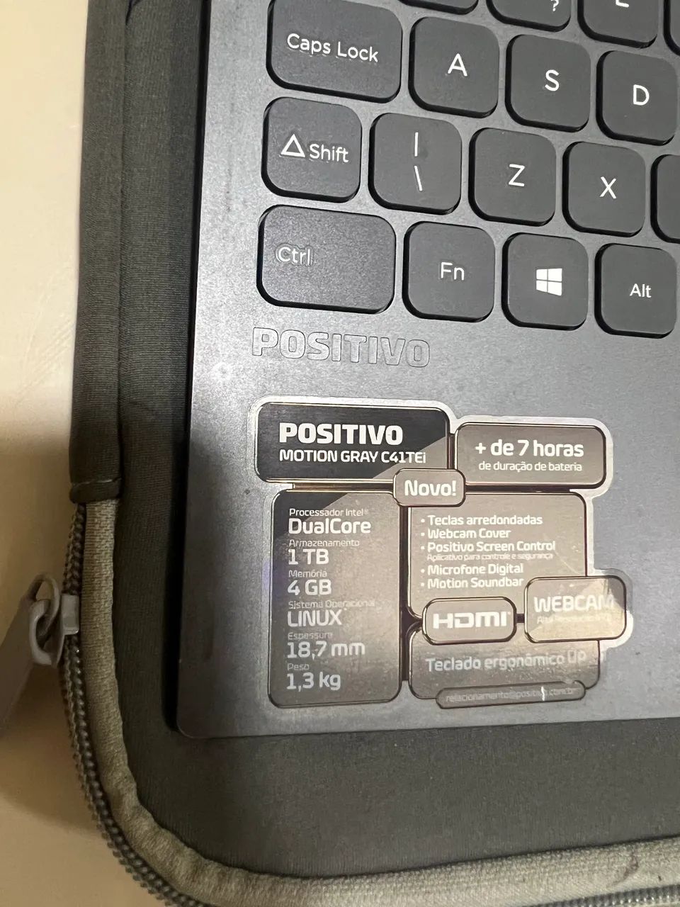 Notebook Positivo Motion Gray C41TEi 1TB - Foto 3