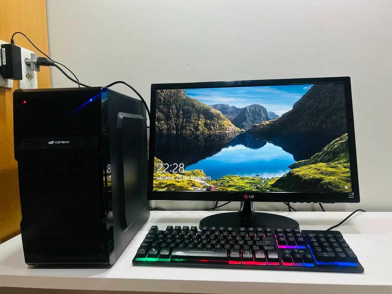 Pc Completo + Monitor LG Flatron 23 + Teclado Gamer