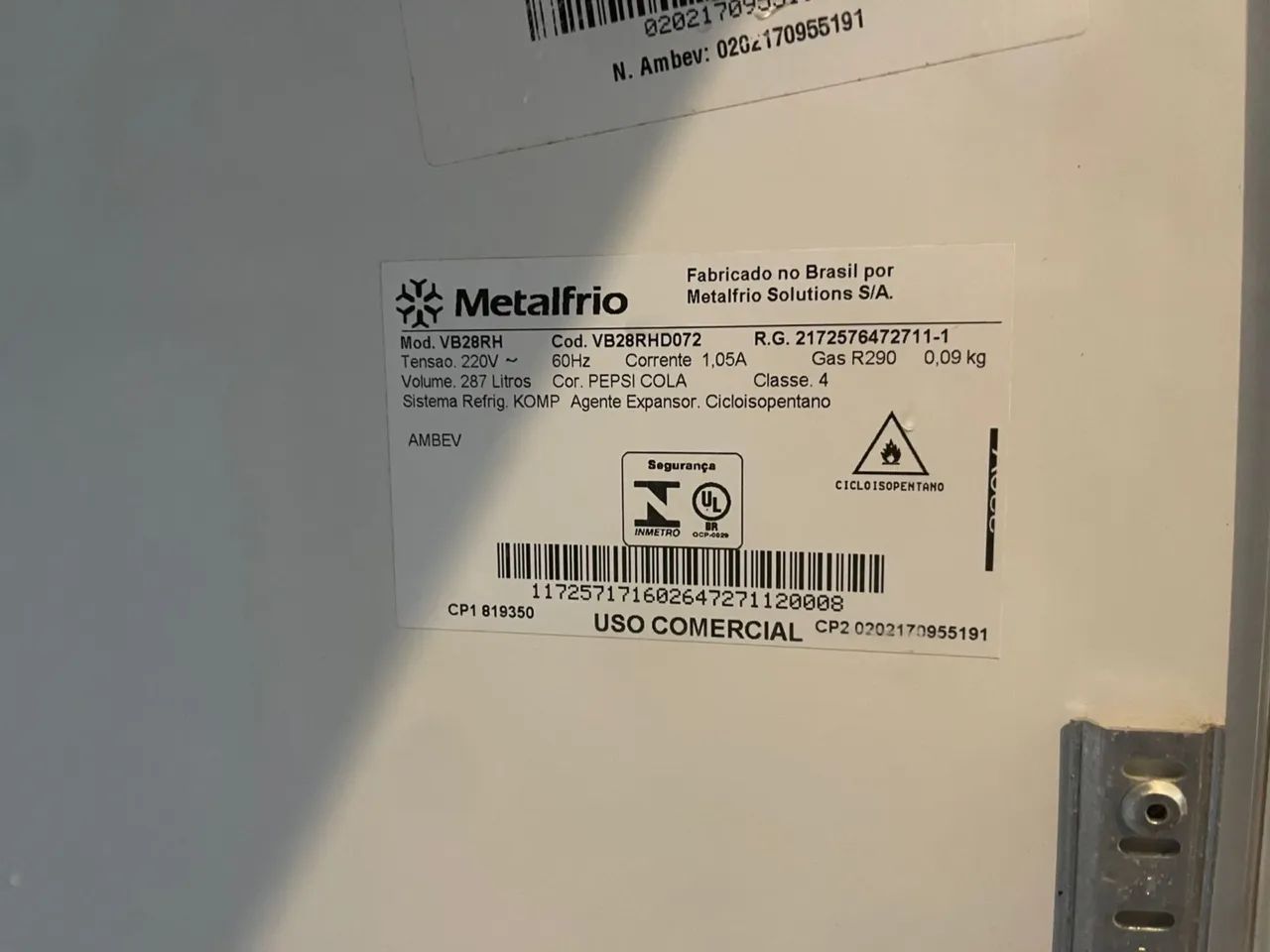 * hi-koページ Visacooler Slin Pepsi 220v 298litros - Geladeiras e Freezers