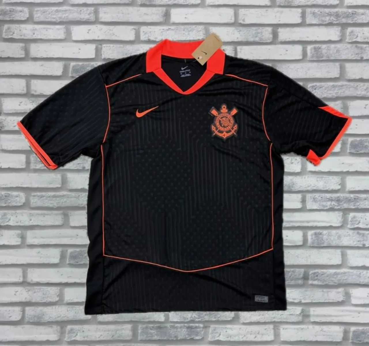 Camisa Corinthians Preta com Laranja  - Foto 2