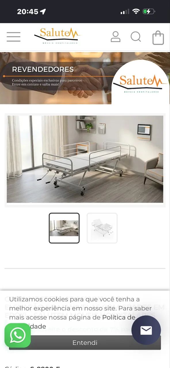 CAMA HOSPITALAR COM 3 MANIVELAS - Foto 3
