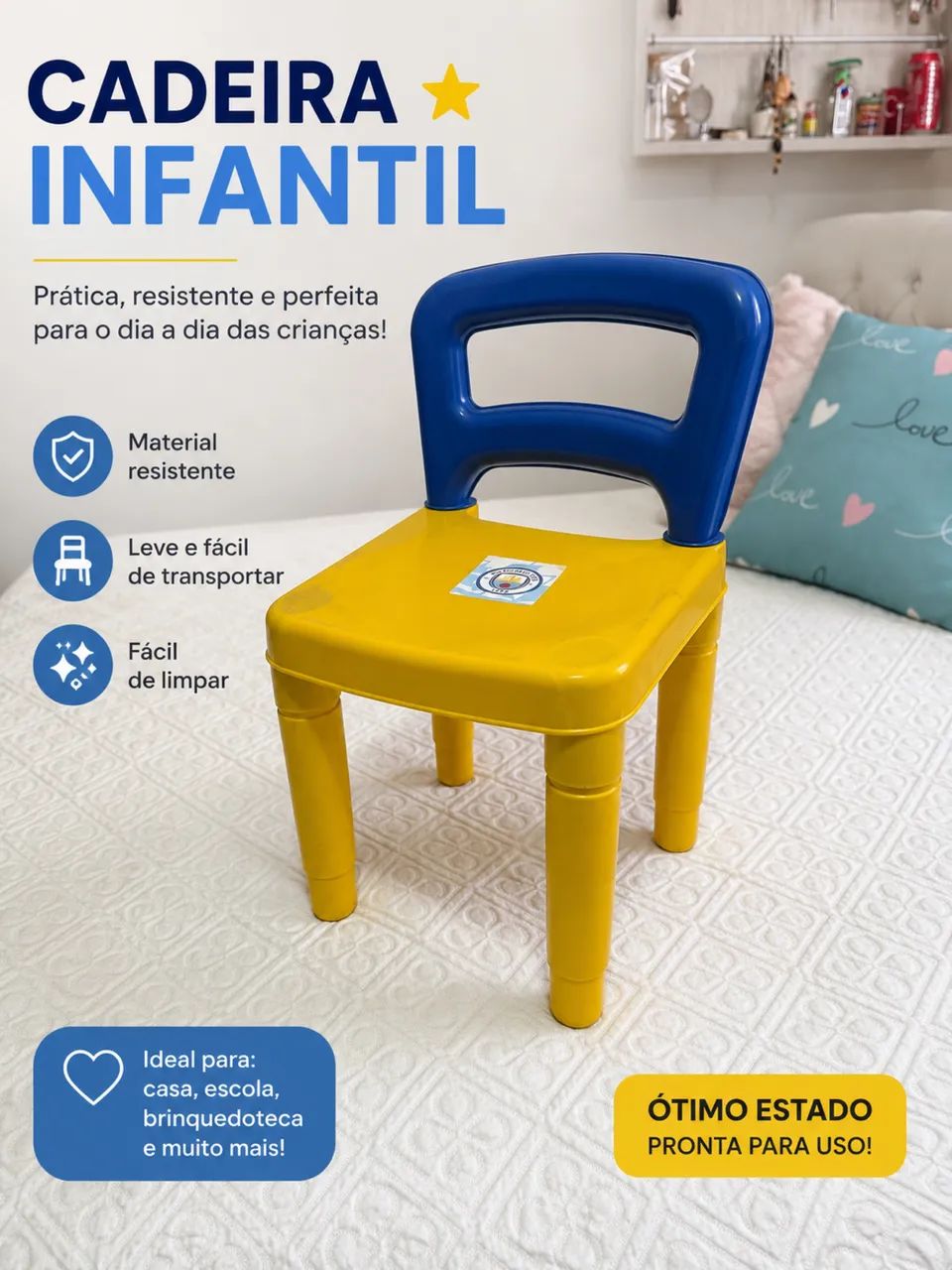 CADEIRA INFANTIL COLORIDA - Foto 4