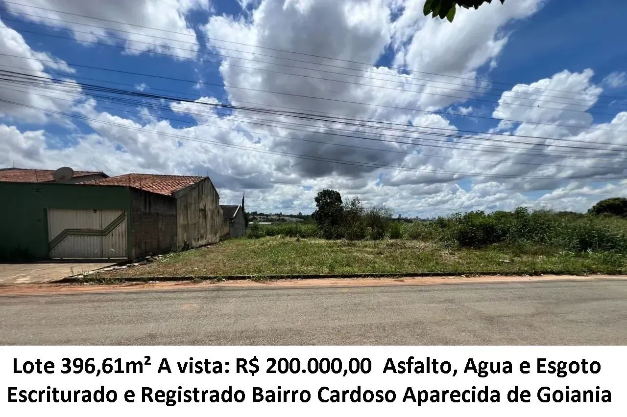 Lote 396,61m² (Asfalto, Agua e Esgoto) Bairro Cardoso