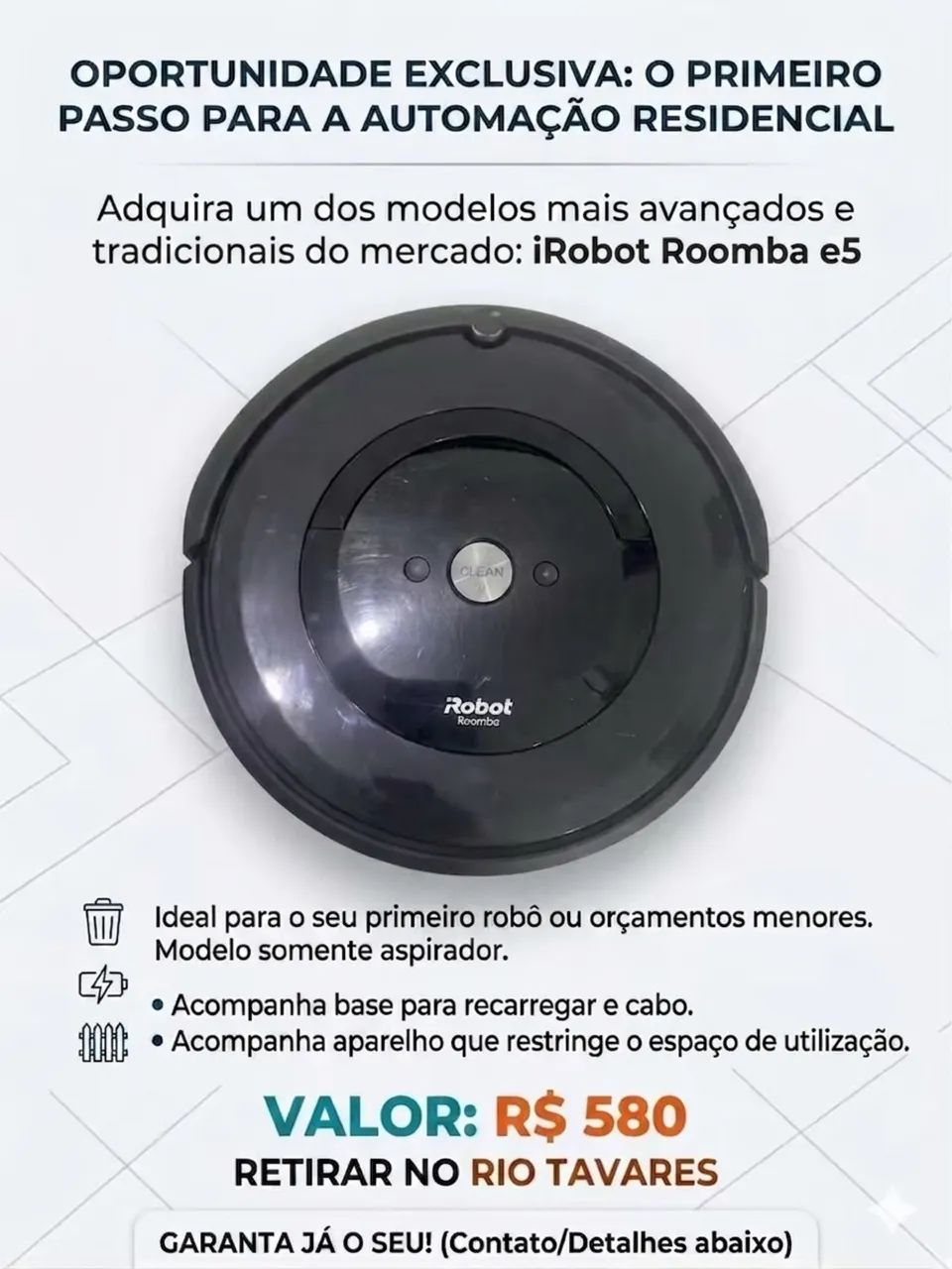 Robô aspirador i robot roomba e5