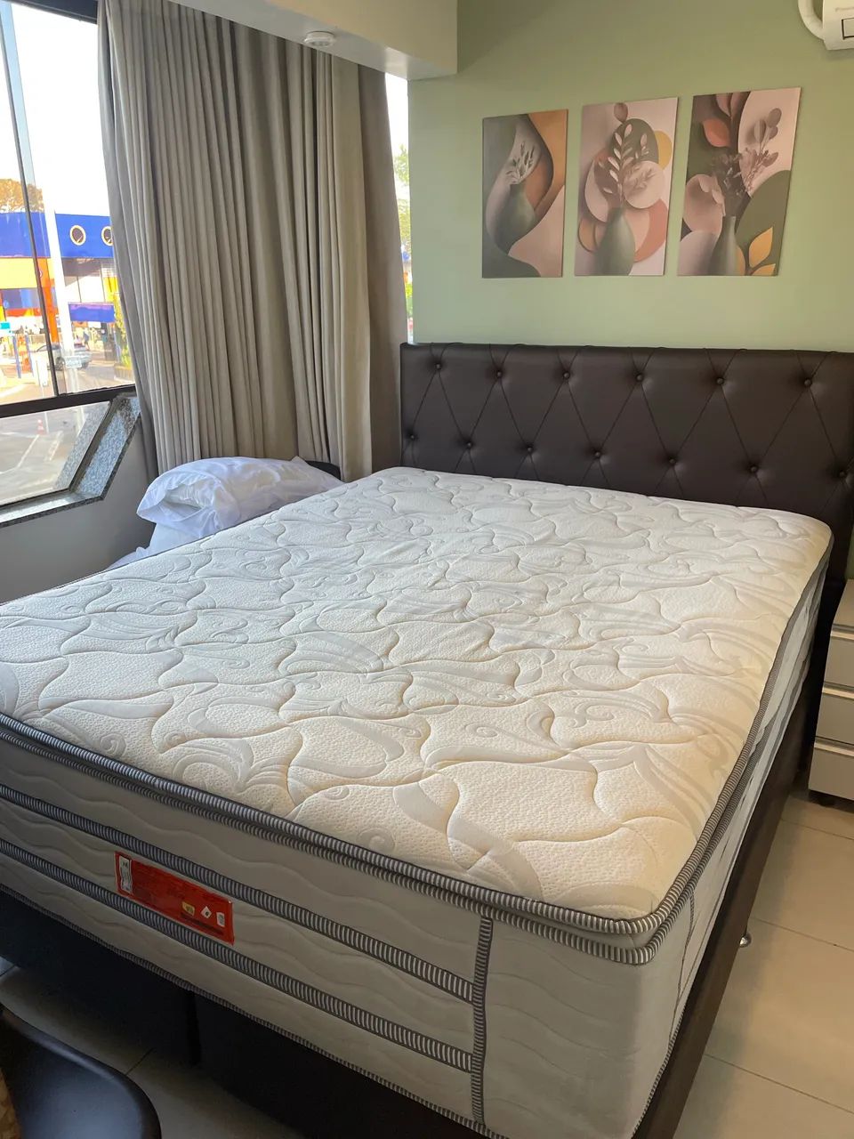 CAMA DE CASAL + BOX COM COLCHÃO PROBEL QUEEN - Foto 2