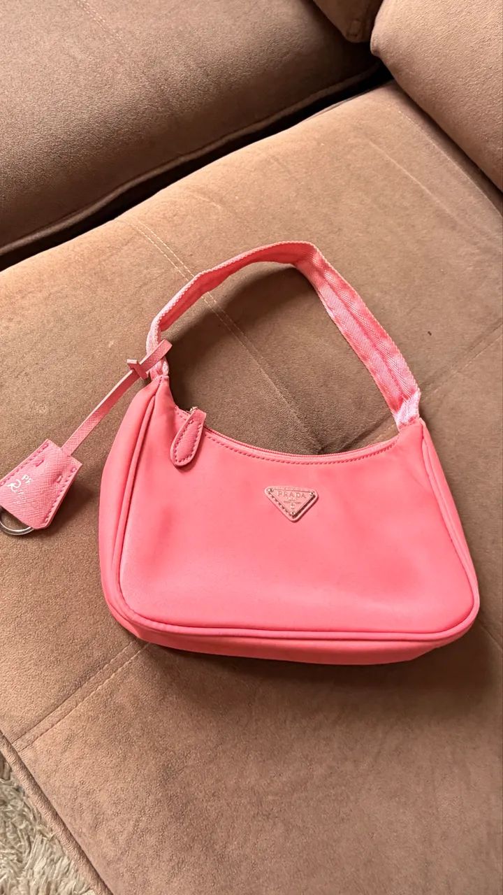Bolsa Prada Re-Edition Rosa - Foto 2