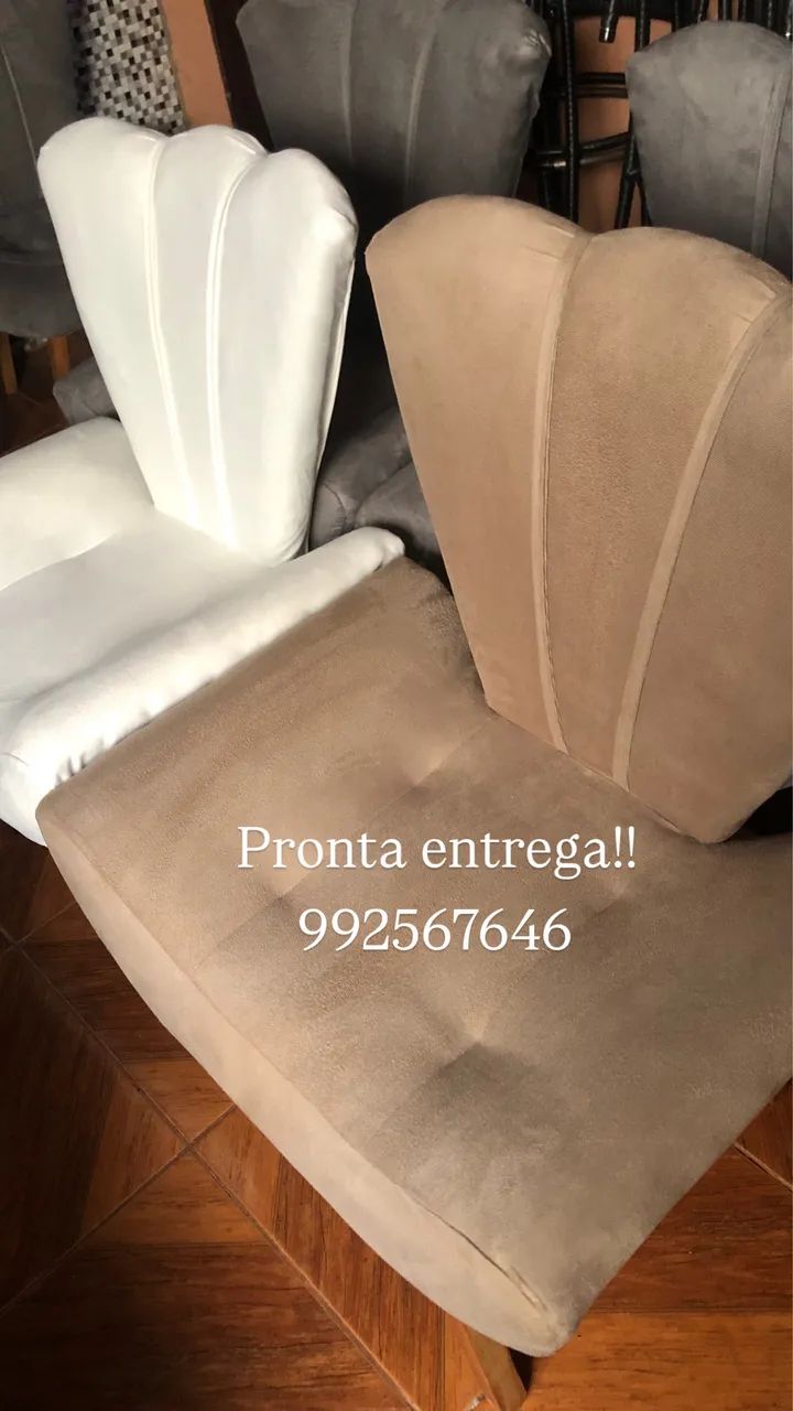 Poltronas suede conchas  - Foto 2