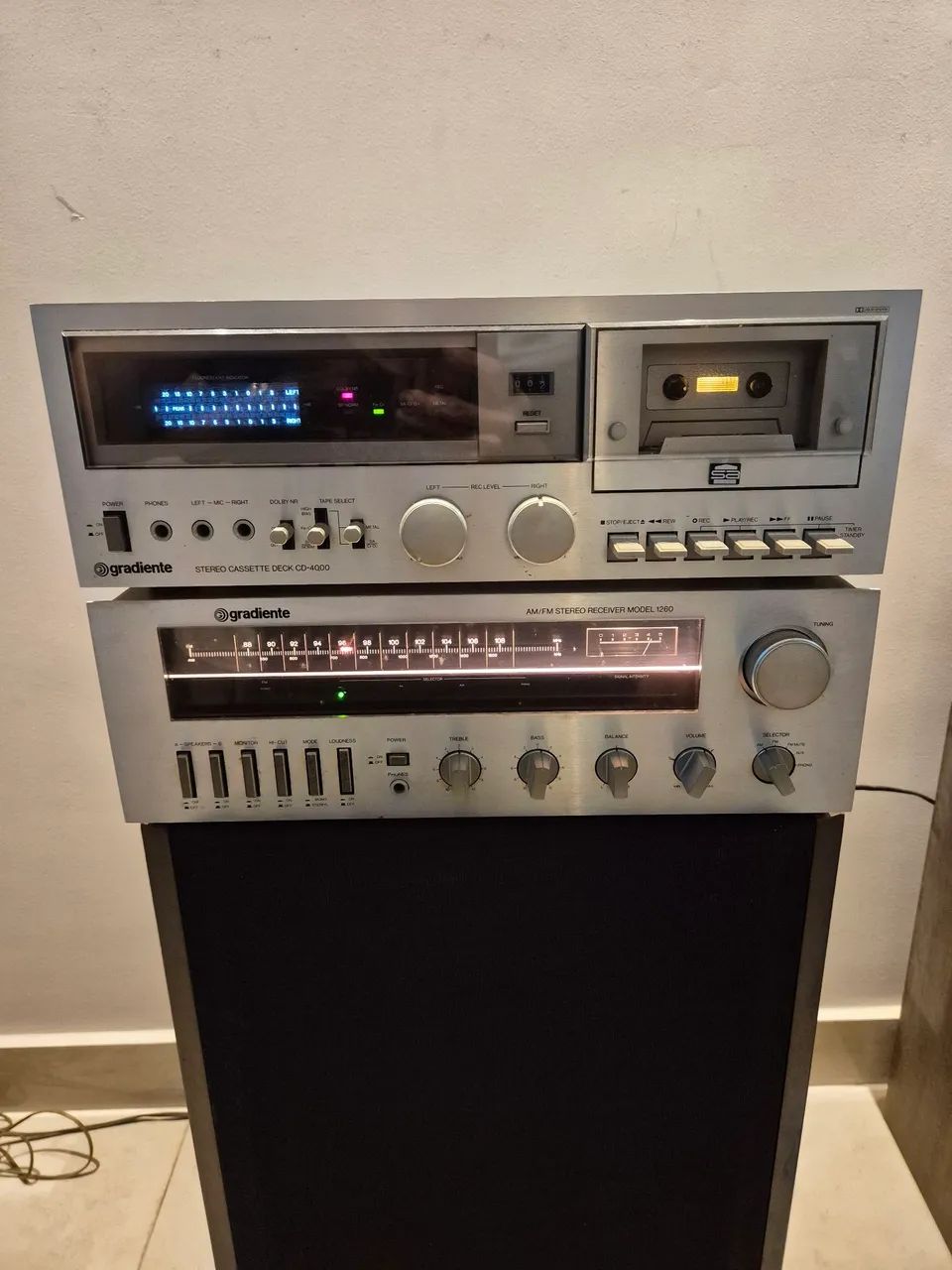 Receiver Gradiente 1260 + Tape deck CD 4000