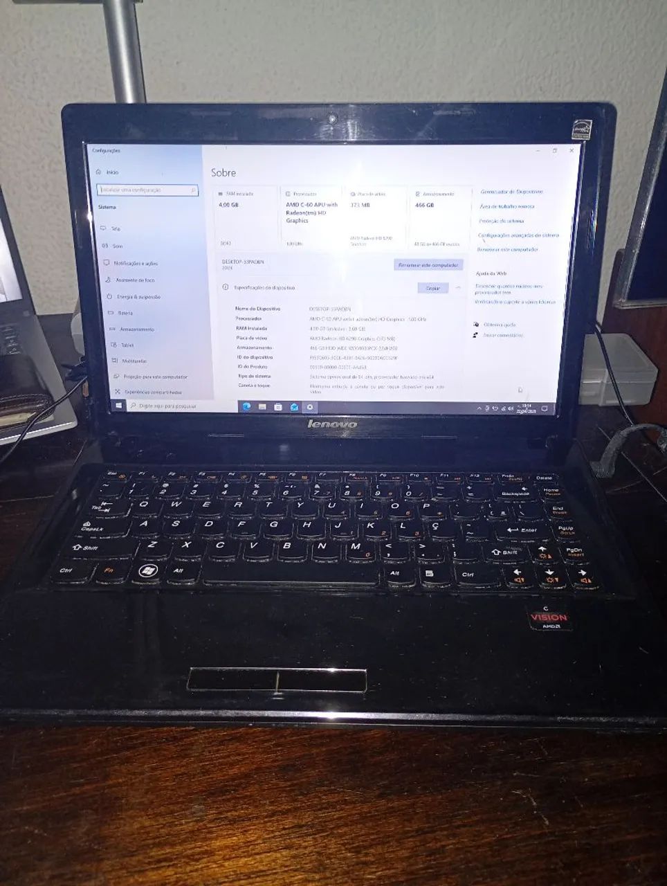 Notebook Lenovo G485