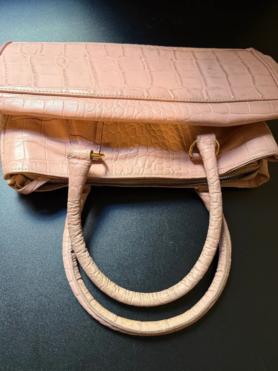 Bolsa Mr Cat Couro Legítimo Rosa - Foto 4