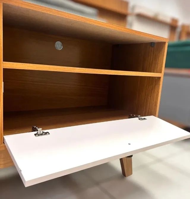 Rack Bancada Pés Estilo Retrô P/TV Até 50 Polegadas 1.36M. Produto Novo Direto de Fábrica. - Foto 5