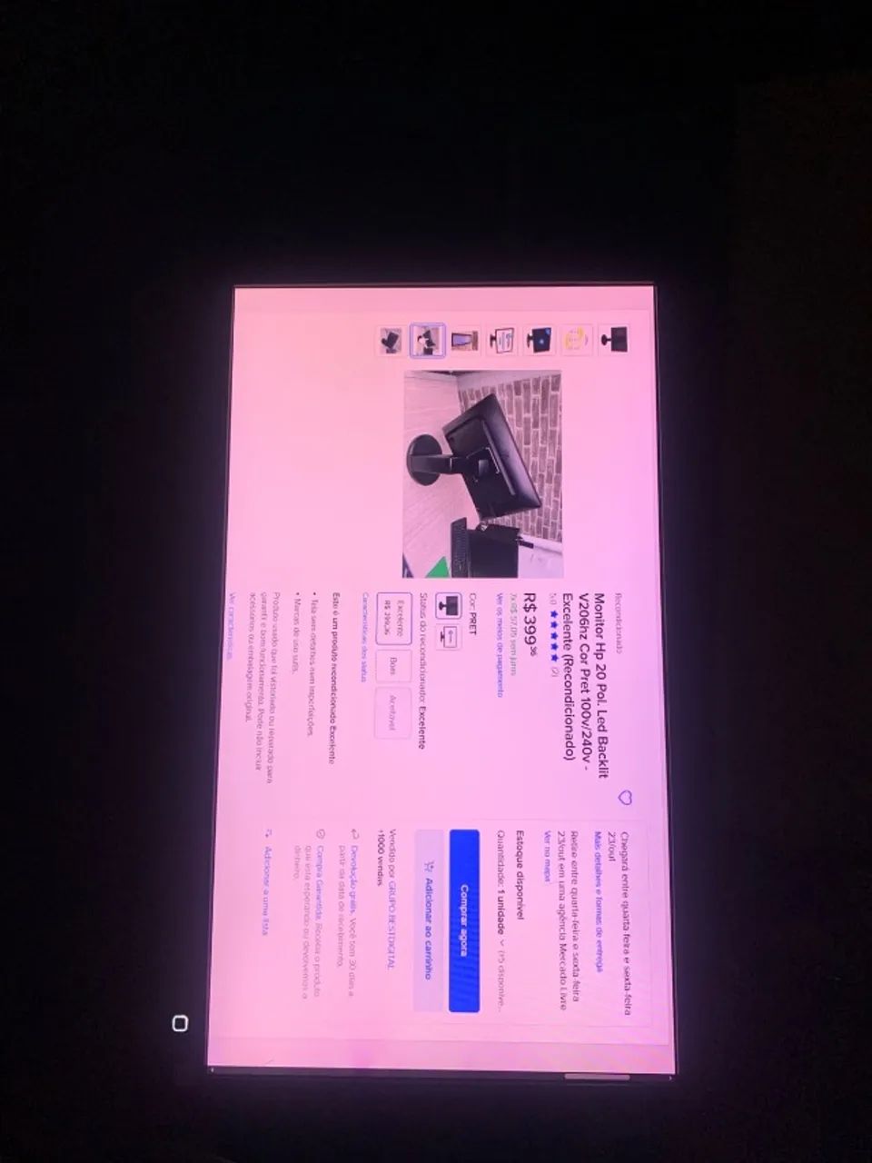 Monitor HP V206hz dinâmico e inclinável - Foto 2