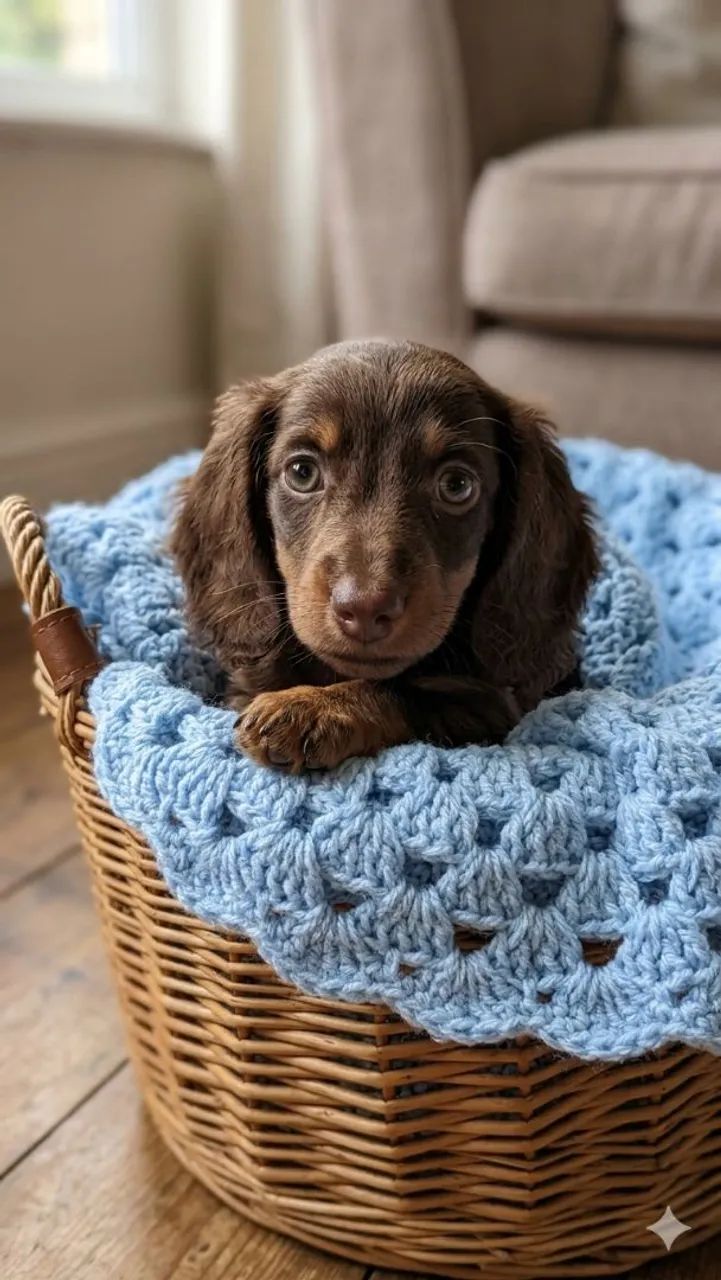 Dachshund Teckel Basset pelo longo macho 
