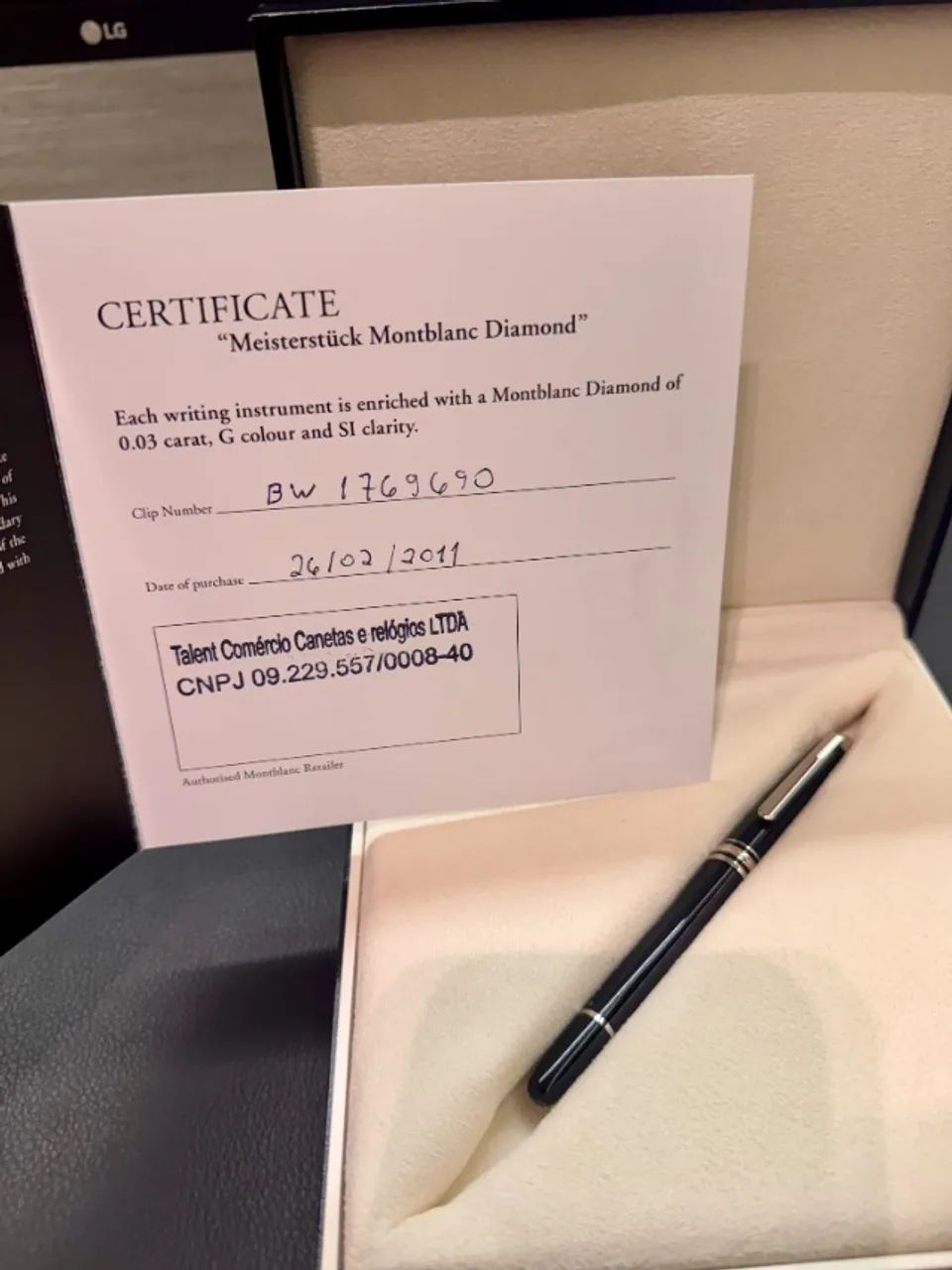 Caneta Mont Blanc com diamante  - Foto 4