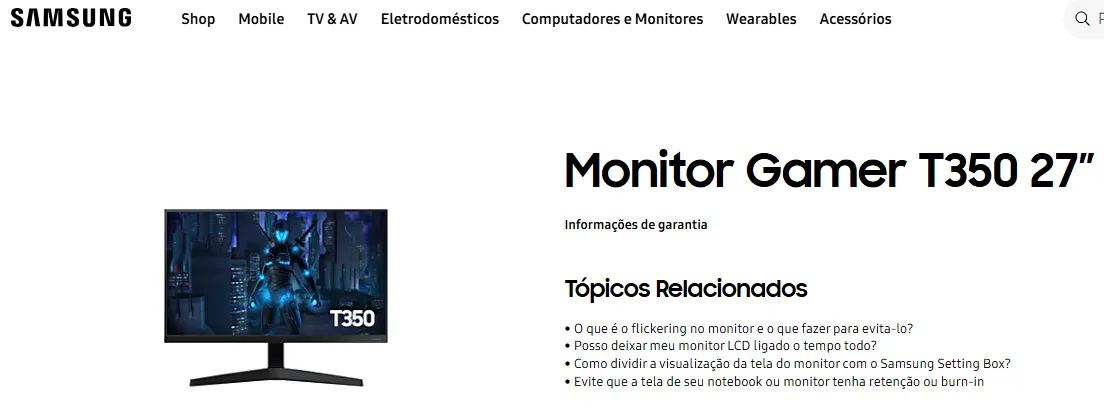 Monitor Samsung 27 polegadas (em estado de novo) - Foto 3