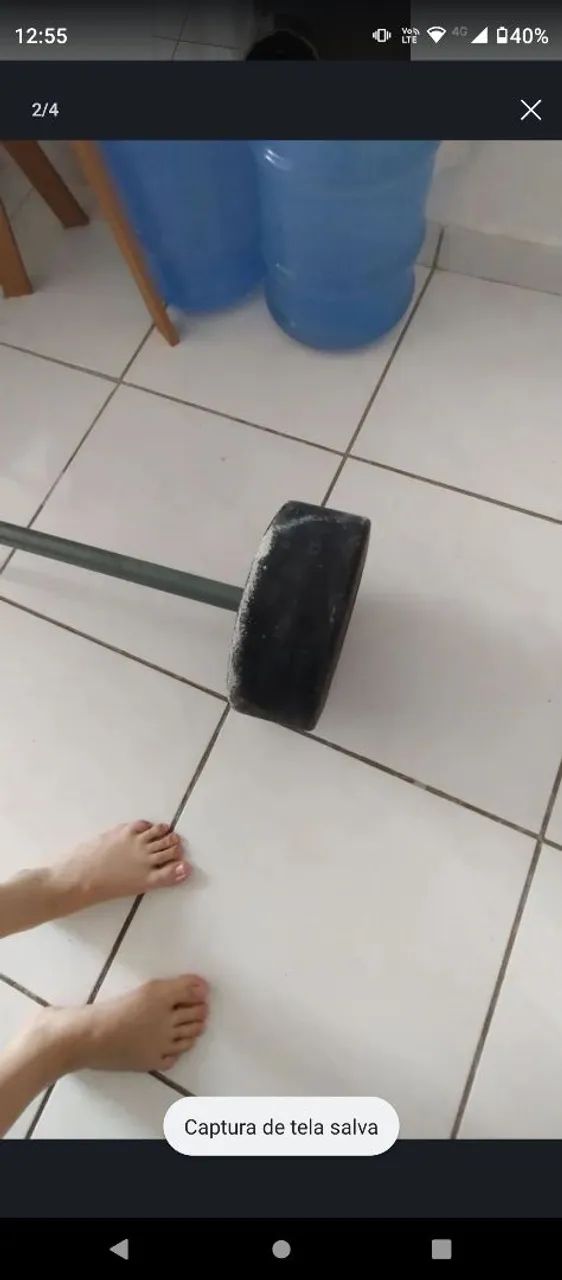 Pesos de cimento para treino completo ( barra + alteres ) - OFERTA - Foto 3