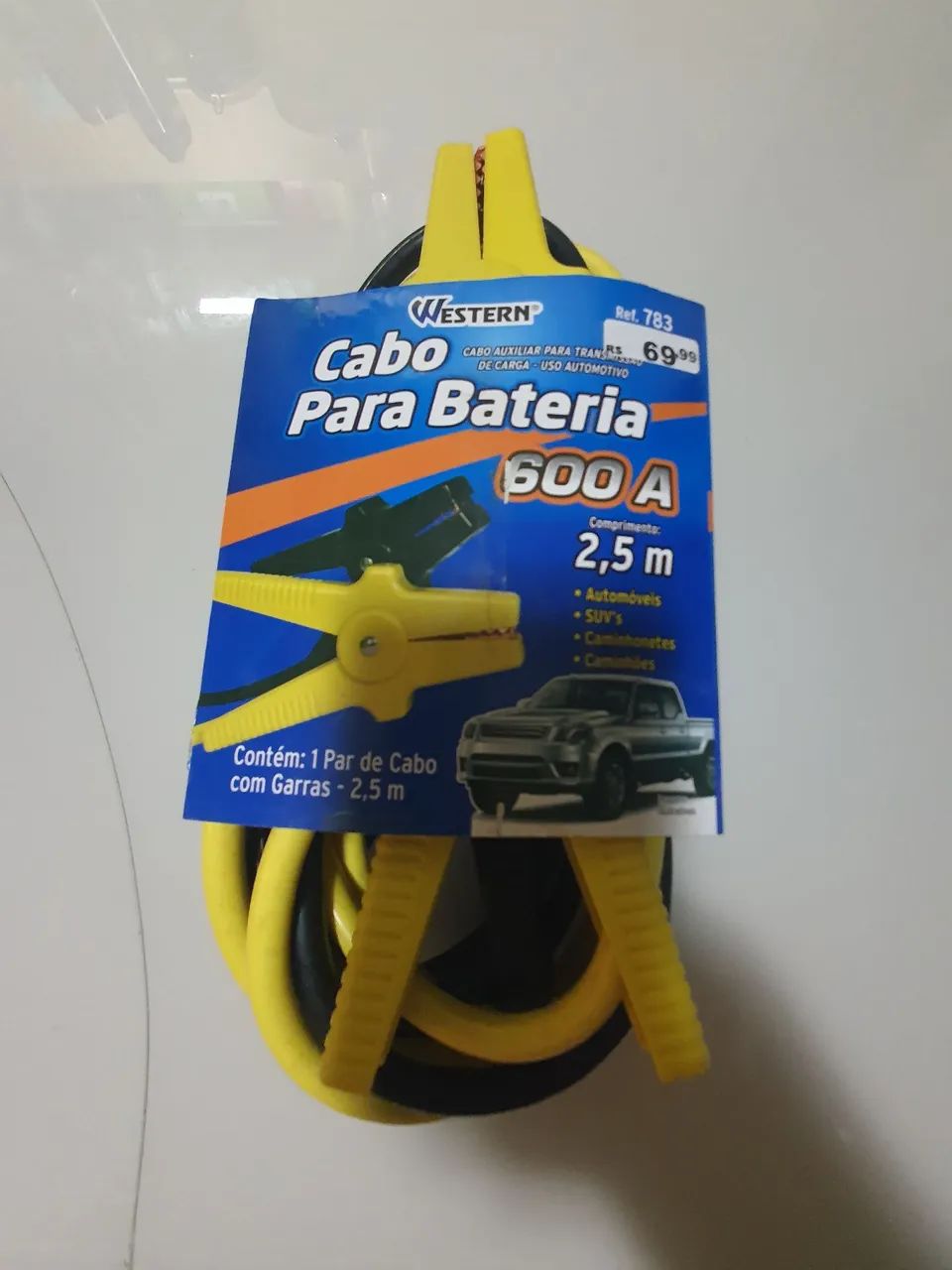 CABO PARA BATERIA WESTERN DE 600 AMPERES E 2,5 M