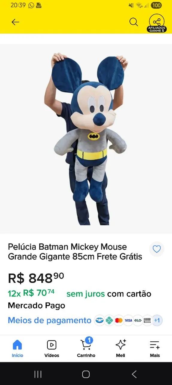 Mickey Mouse Vestido de Batman  - Foto 3
