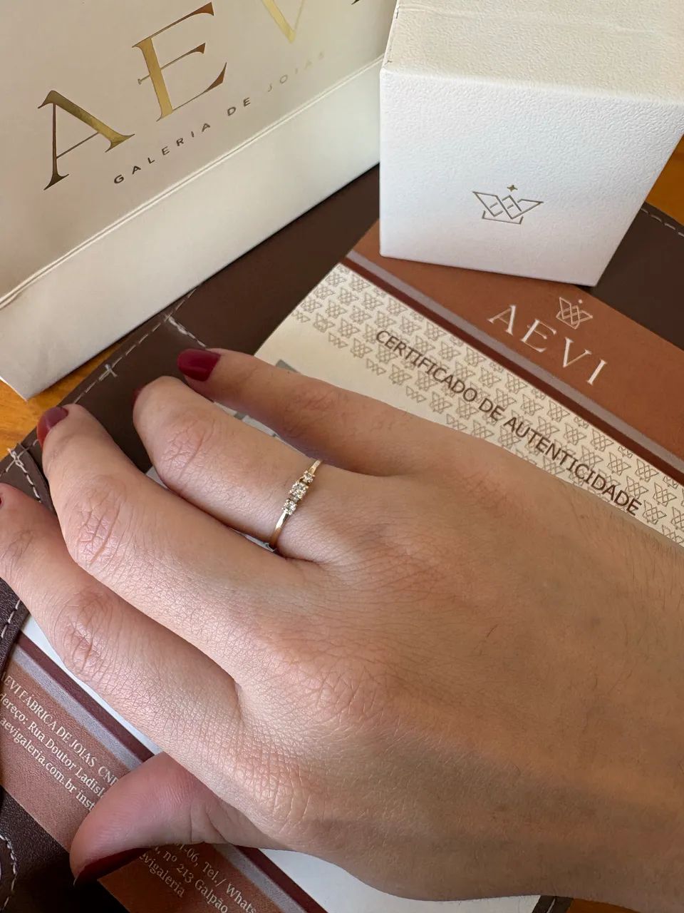 Anel 3 Marias em Ouro 18k e 3 Diamantes - Foto 4