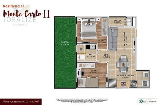 Apartamento à venda com 2 dormitórios em Cruzeiro, São josé dos pinhais cod:1927620 - Foto 11