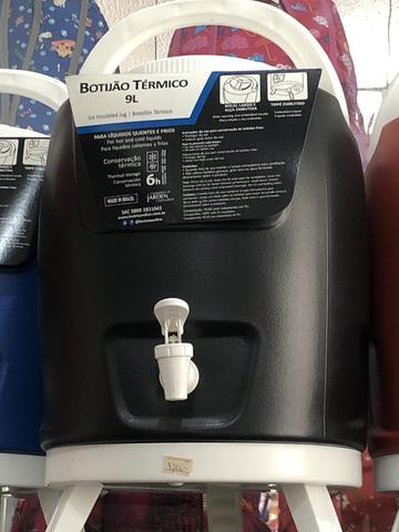 Botijão térmico 9 litros 120 reais a unidade