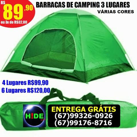 Barracas Novas para 3 lugares (entrega grátis)