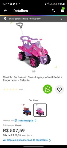 Quadriciclo Infantil Cross Turbo Pink - Calesita 968