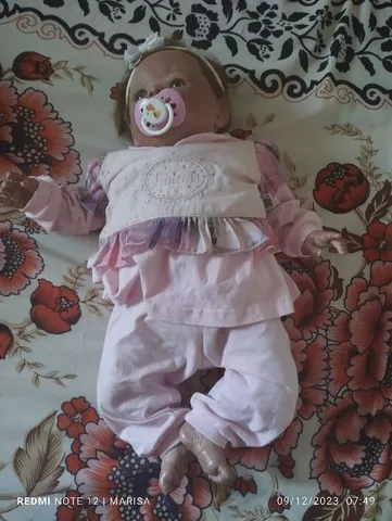 Boneca baby reborn de 40cm, boneca realista de corpo macio com