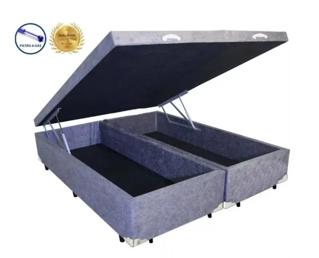 Cama Box Baú Queen Bipartido AColchoes 41x158x198 - Foto 4