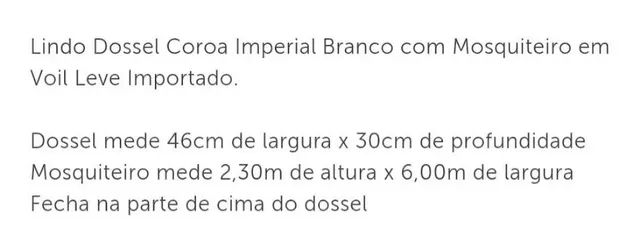 Dossel com mosquiteiro - Foto 5