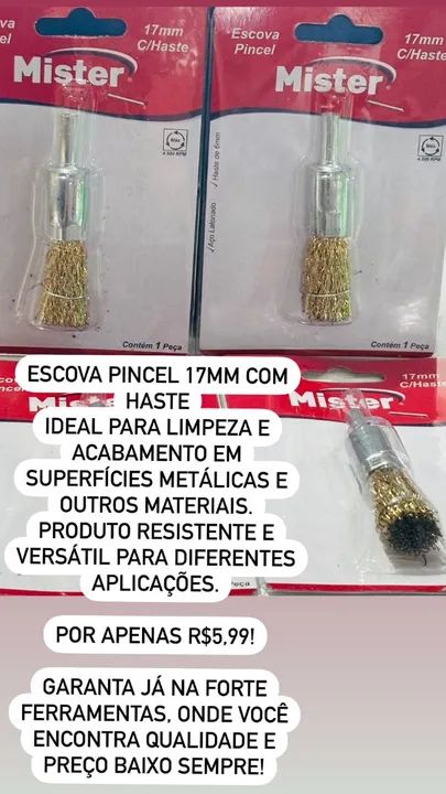 Escova Pincel Metal 17mm