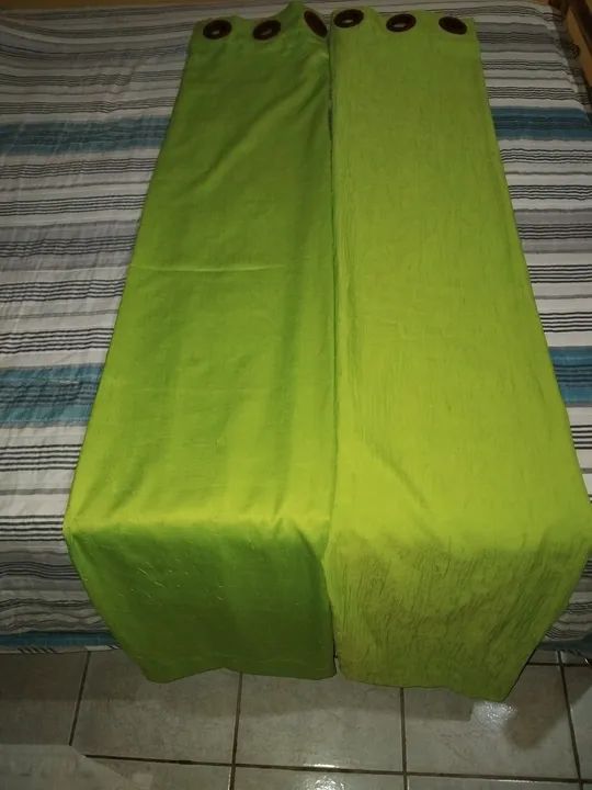 Cortinas blackout verde - 4 peças - Foto 2