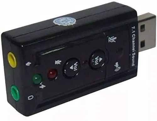 Placa De Som Usb 7.1 3d Adaptador Canais Audio Pc Notebook