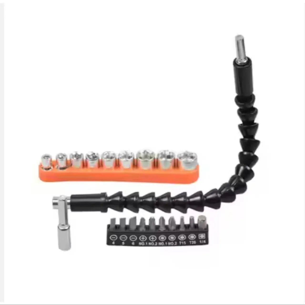 Cabo Extensor Adaptador Parafusadeira Com jogo de brocas 28cm extensor - Foto 3