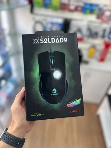 Mouse Gamer Infokit Gm-v550, USB Com LED RGB, 6400 DPI, 7 botões ...