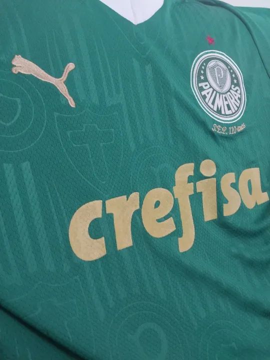Camisa Palmeiras Puma Verde - tamanho M - Foto 2