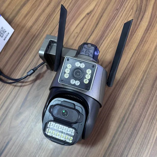 Câmera de Segurança Wifi 6MP 4K com Lente Dupla e Zoom