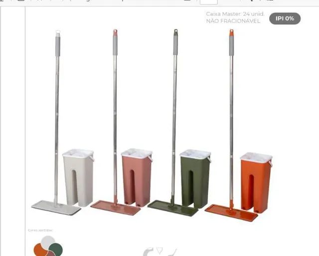 Rodo Mop Flat Balde Limpeza Vidro Esfregão Com Refil promoção $39.99 - Foto 2