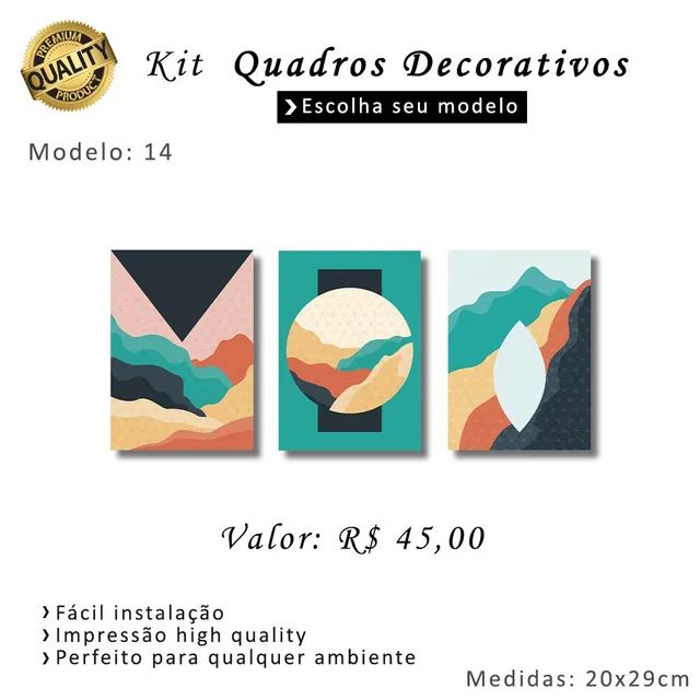 Kit Quadros Decorativos em MDF 03 - Foto 4