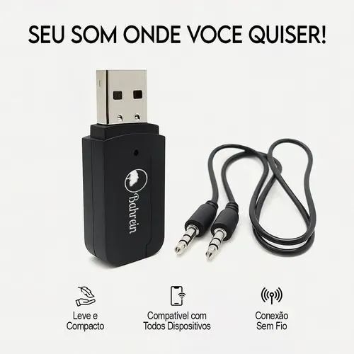 Adaptador Bluetooth para Áudio - Leve e Compacto
