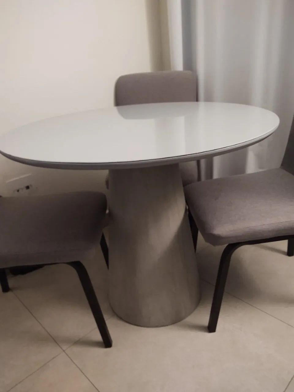 MESA jantar redonda chique + 3 cadeiras - Foto 5