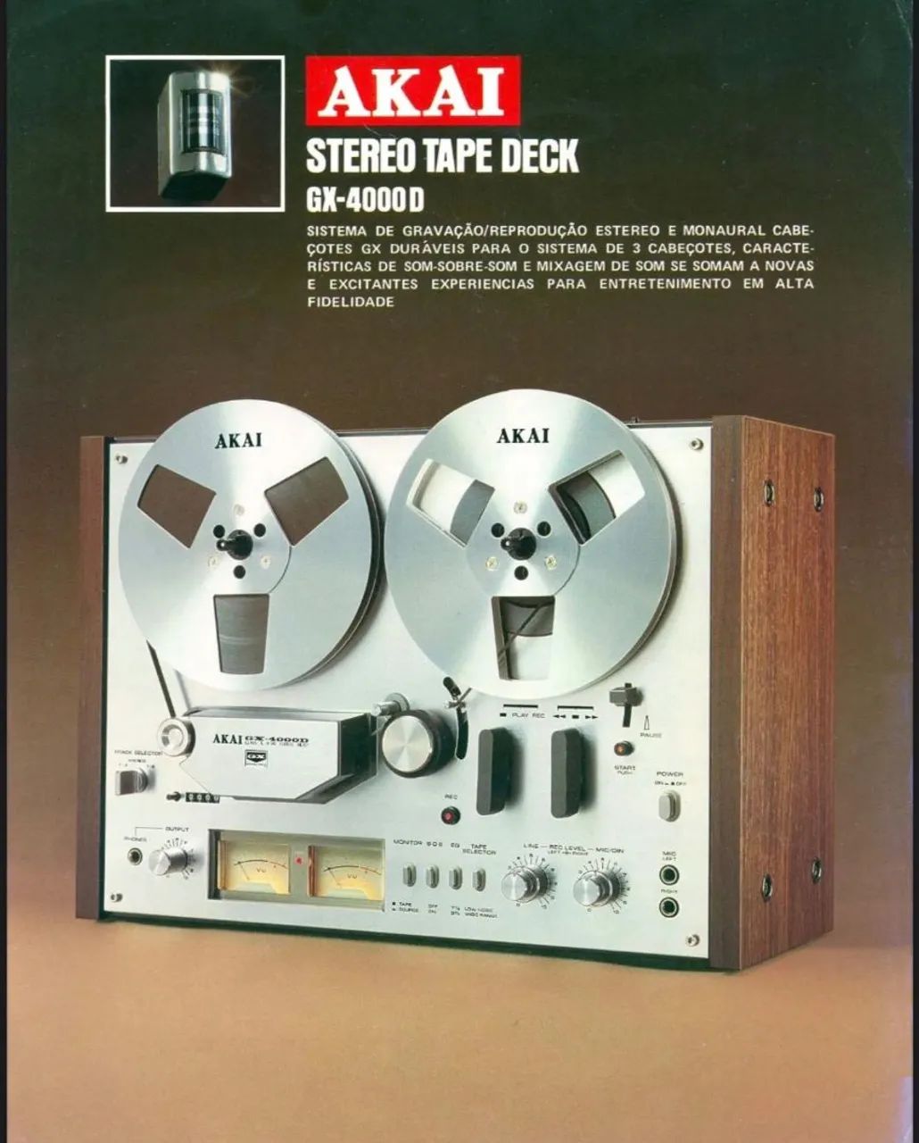 Gravador de Rolo Akai GX-4000D - Reel to Reel - Funcionando! - Foto 5