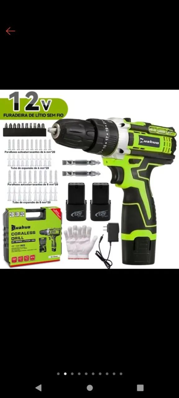 Furadeira de Impacto 12V Li-Ion Sem Fio