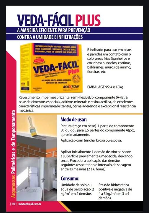 Impermeabilizante Veda Fácil Plus18kg 