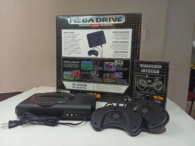 Console Tectoy Sega Mega Drive 2017 Preto com 2 Controles. Aceito Cartão - Foto 3