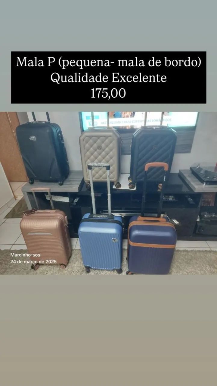 Malas de bordo de 10kg<br>Ou mala M 23 kg <br>Rodas 360 malas novas - Foto 2