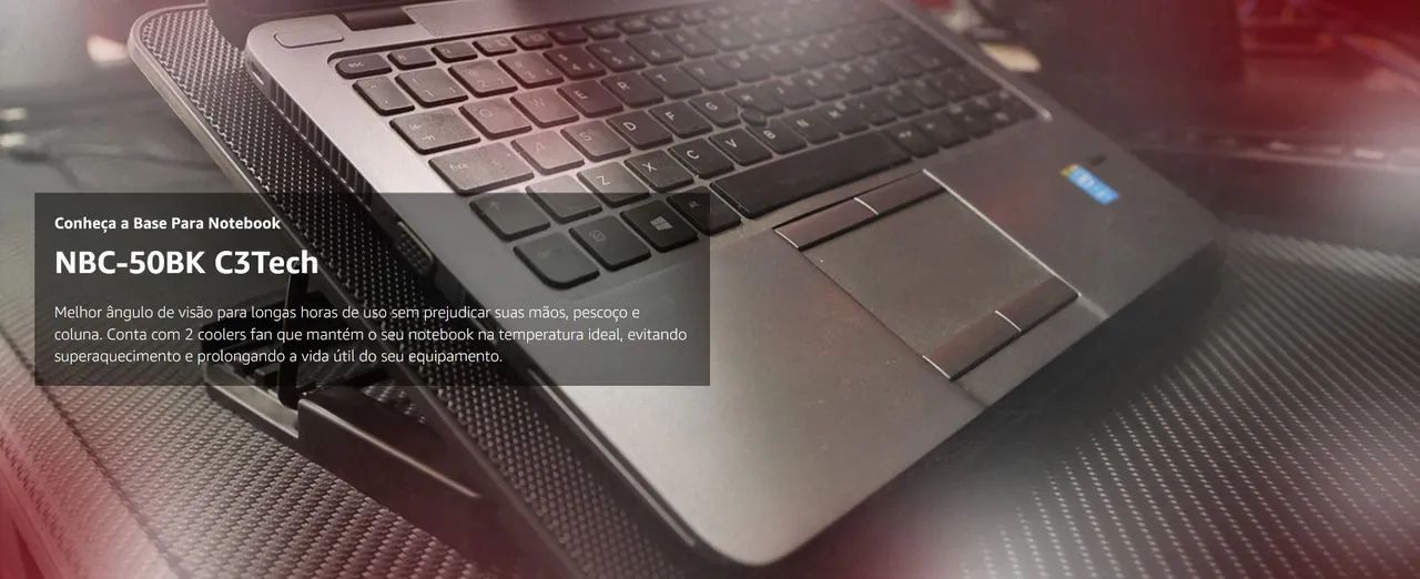 Base para Notebook 15,6 - C3 Tech com 2 Coolers - Usado em Ótimo estado - Foto 6